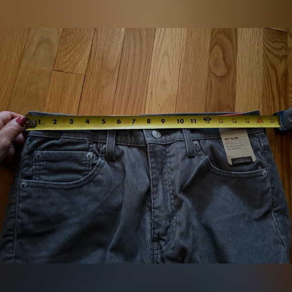 Levi's 511 Slim 32x32 Men's Charcoal Corduroy Pants NWT - Picture 5 of 8